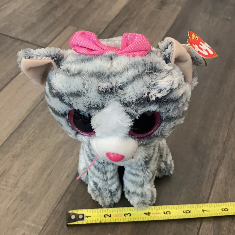 Ty Beanie Boos - Kiki The‎ Grey Cat (Glitter Eyes)